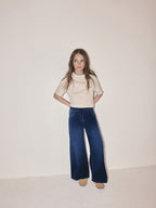 The Set Wide Leg Pull On Jeggings 3 Pack Dark Blue/Mid Blue/Black Denim