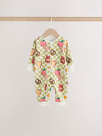 Bright Brunch Two Way Zip Baby Sleepsuits 3 Pack (0mths-3yrs)