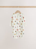 Bright Brunch Two Way Zip Baby Sleepsuits 3 Pack (0mths-3yrs)