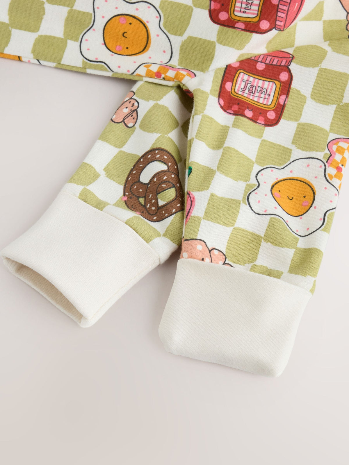 Bright Brunch Two Way Zip Baby Sleepsuits 3 Pack (0mths-3yrs)