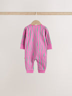 Bright Brunch Two Way Zip Baby Sleepsuits 3 Pack (0mths-3yrs)