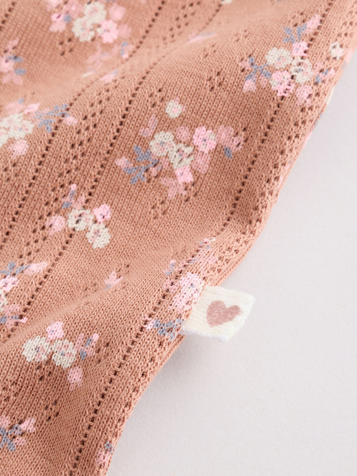 Brown Ditsy Floral 5 Pack Two Way Zip Baby Sleepsuit (0-2yrs)