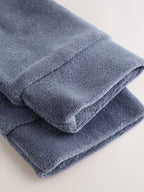 Blue Velour Two Way Zip Baby Sleepsuits 2 Pack (0mths-2yrs)