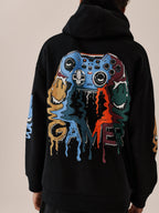 Black Gamer Regular Fit Print Hoodie Joggers Set (3-16yrs)