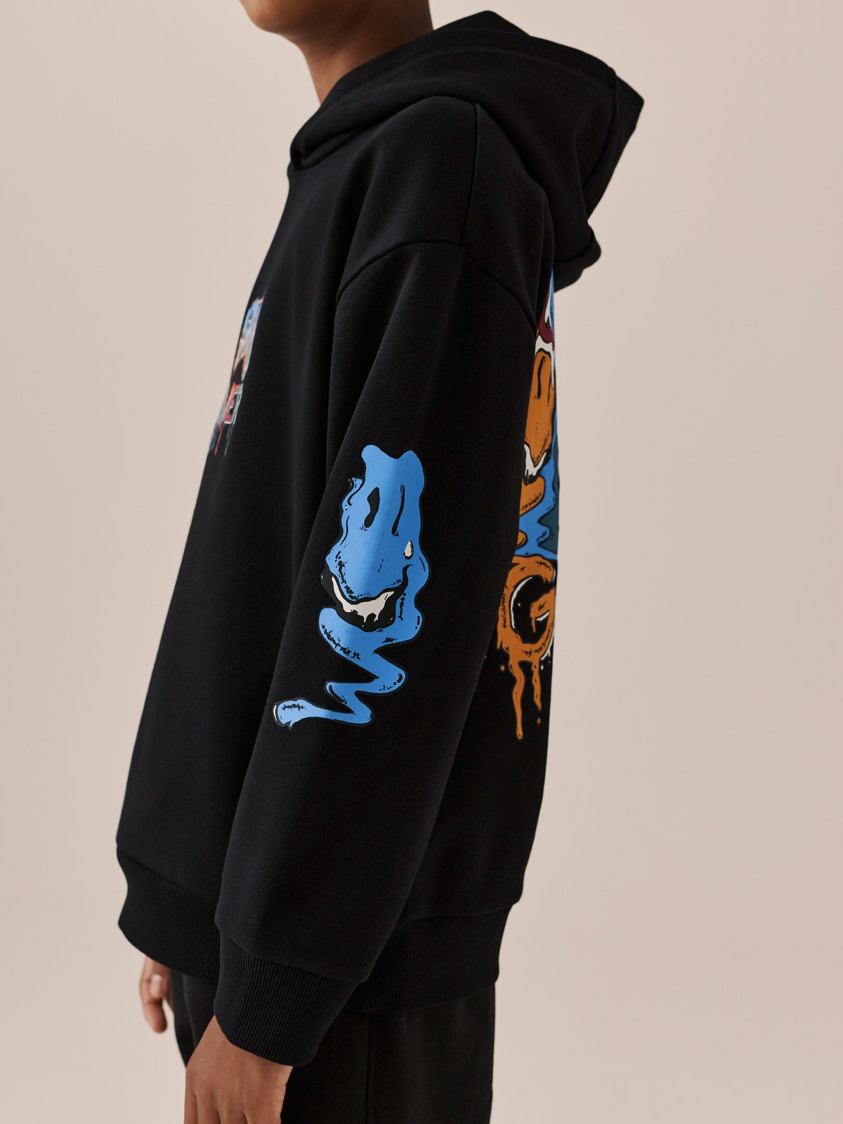 Black Gamer Regular Fit Print Hoodie Joggers Set (3-16yrs)