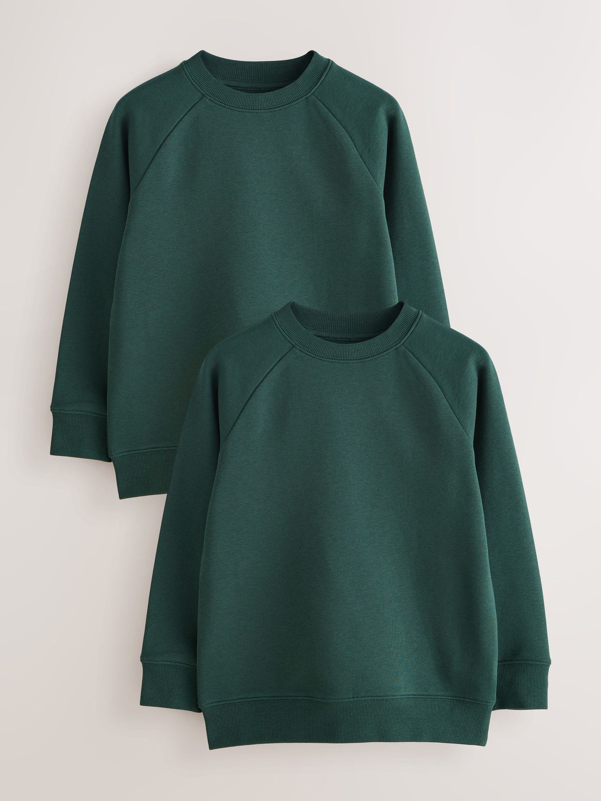 Green Crew Neck School Sweater 2 Pack (3-16yrs)