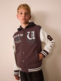 Brown Graphic Print Bomber Jacket (3-16yrs)