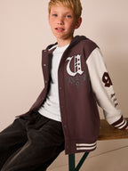 Brown Graphic Print Bomber Jacket (3-16yrs)