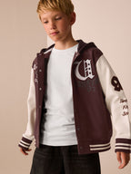 Brown Graphic Print Bomber Jacket (3-16yrs)