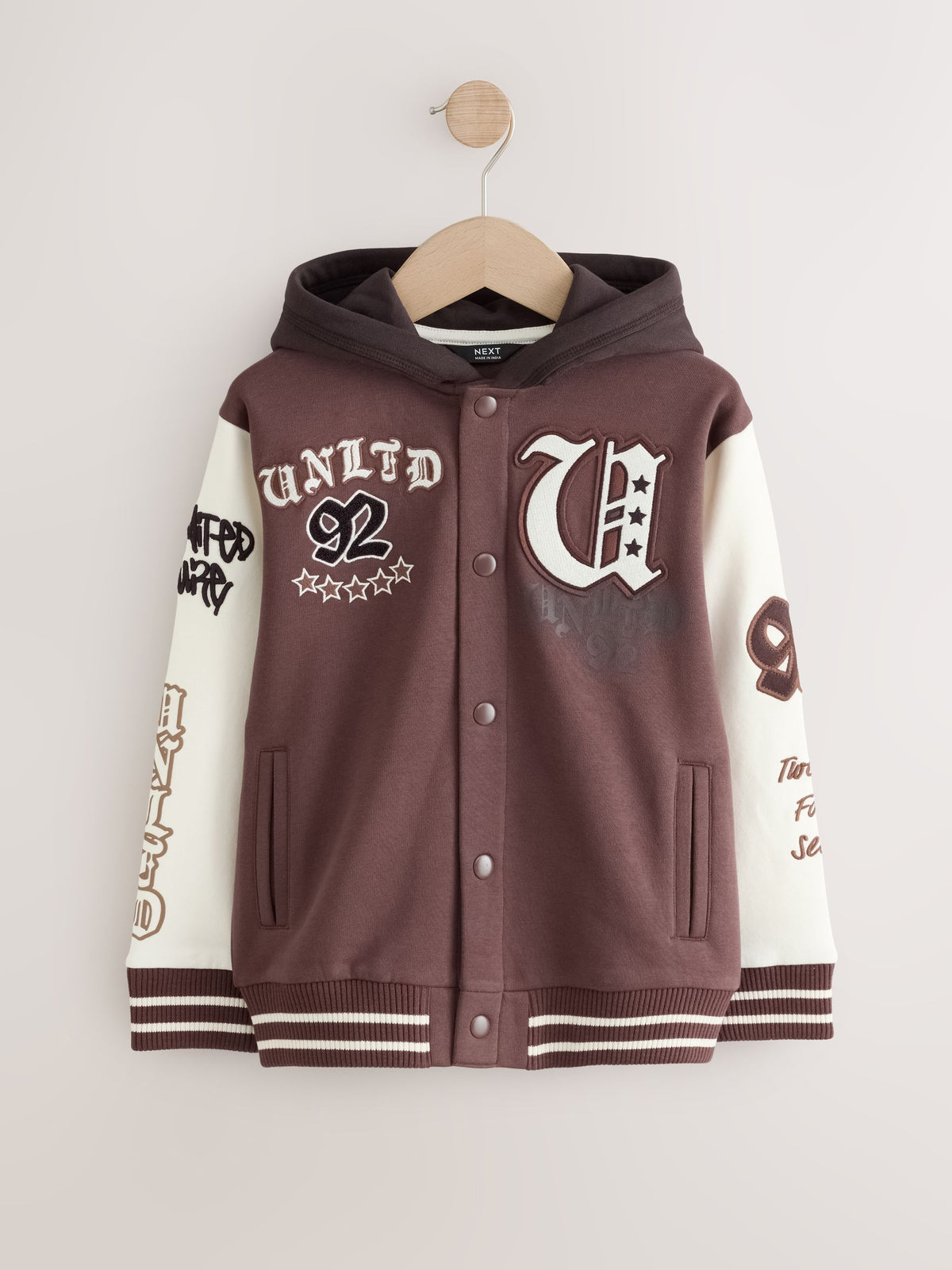 Brown Graphic Print Bomber Jacket (3-16yrs)