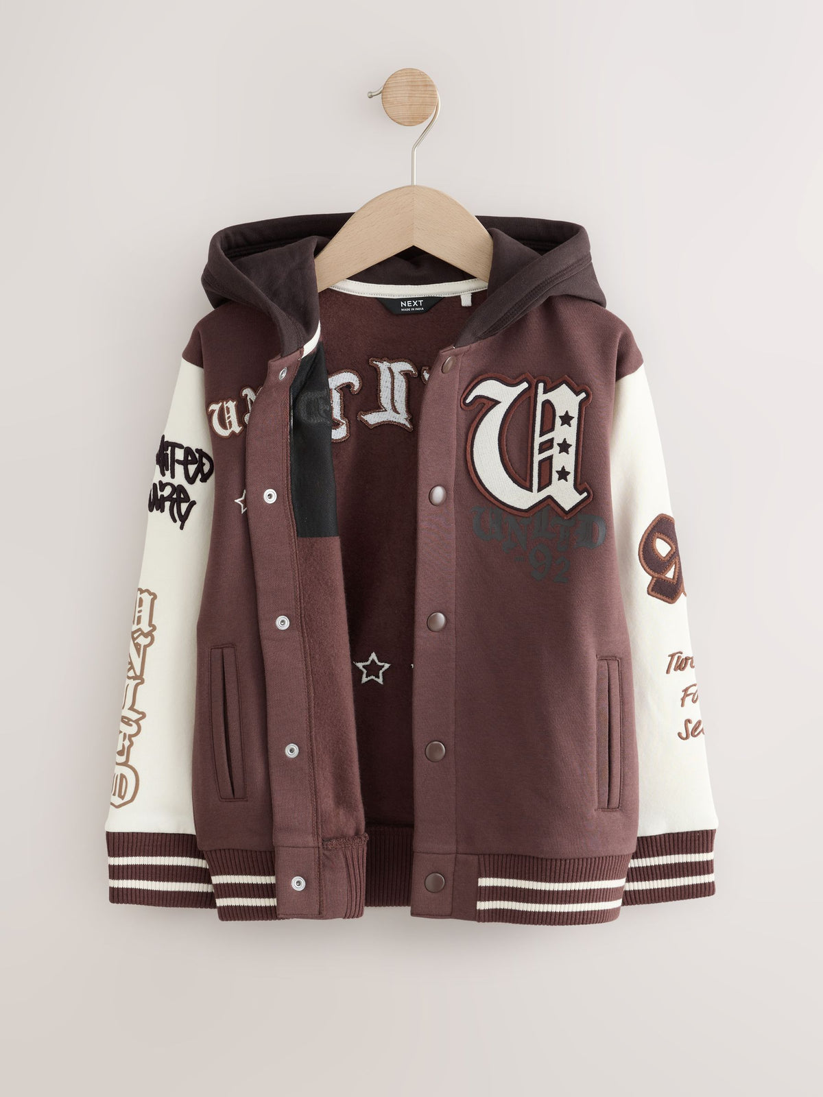 Brown Graphic Print Bomber Jacket (3-16yrs)