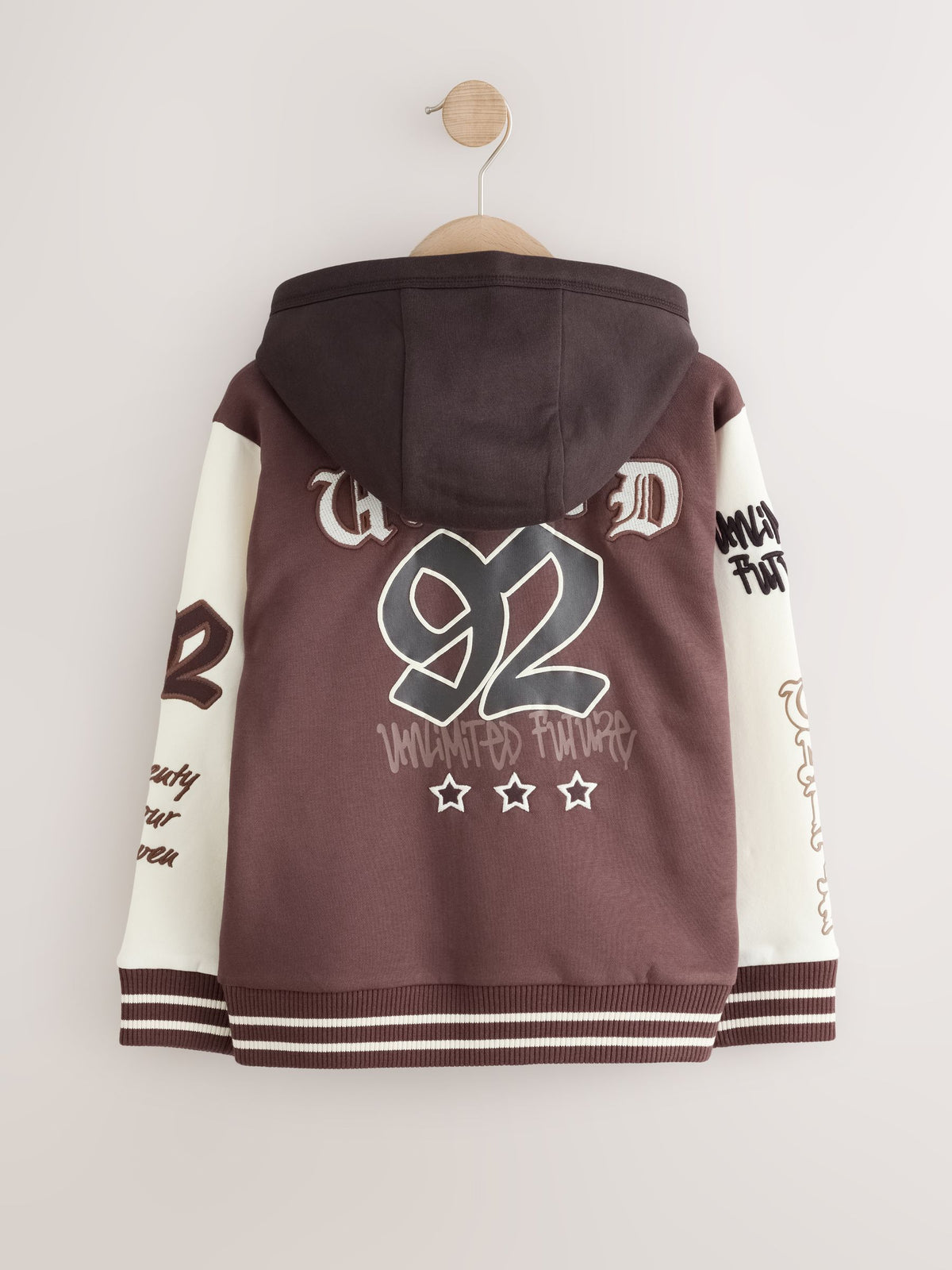 Brown Graphic Print Bomber Jacket (3-16yrs)