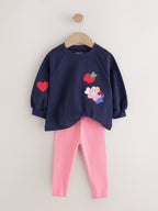 Navy Dog Long Sleeve Top and Leggings Set (3mths-7yrs)