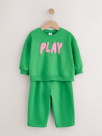 Green Play Crew Neck Sweatshirt & Joggers Set (3mths-7yrs)