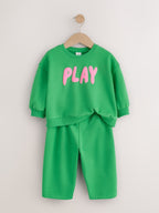 Green Play Crew Neck Sweatshirt & Joggers Set (3mths-7yrs)