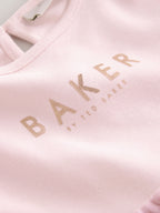 Baker by Ted Baker Pink Floral Tiered Mesh Mockable Dress