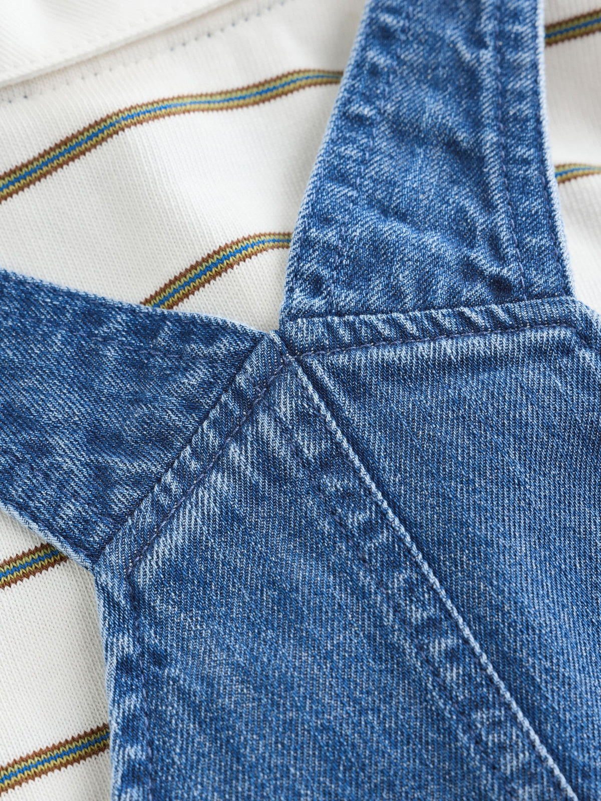 Blue Denim Baby Dungarees and Polo Bodysuit Set (0mths-3yrs)