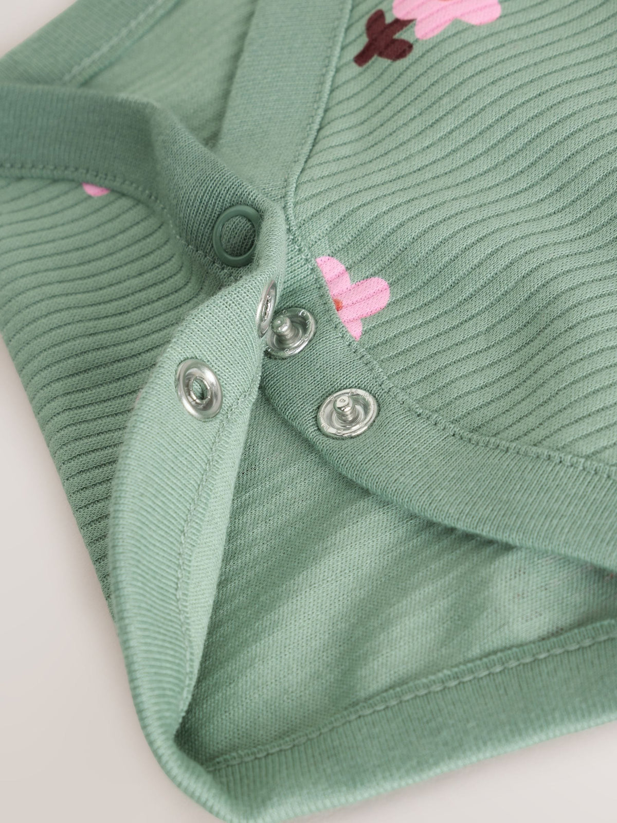 Orange Floral Short Sleeve Baby Bodysuit 5 Pack