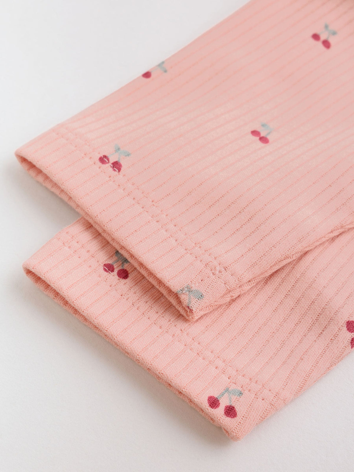 Pink Cherry Print 5 Pack Long Sleeve Baby Bodysuit