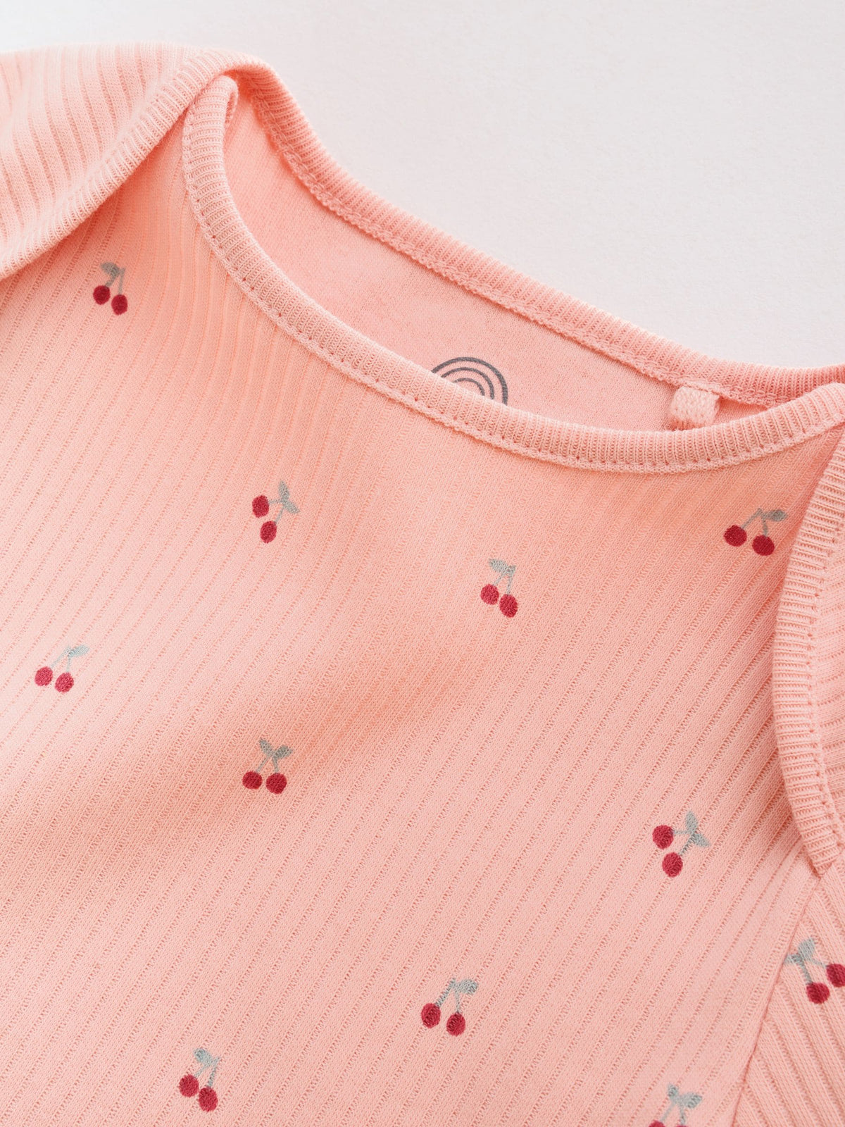 Pink Cherry Print 5 Pack Long Sleeve Baby Bodysuit