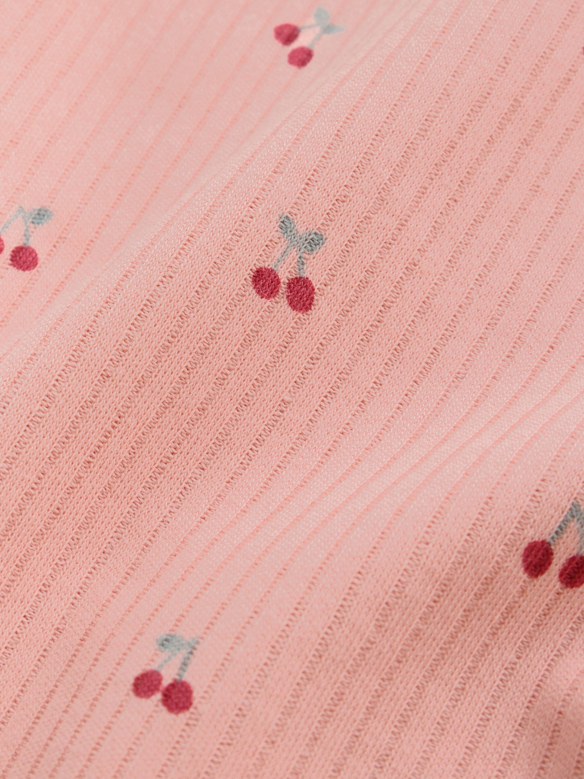 Pink Cherry Print 5 Pack Long Sleeve Baby Bodysuit