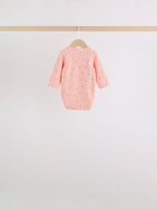 Pink Cherry Print 5 Pack Long Sleeve Baby Bodysuit