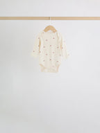 Pink Cherry Print 5 Pack Long Sleeve Baby Bodysuit