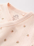 Brown Ditsy Floral Wrap Baby Bodysuits 5 Pack