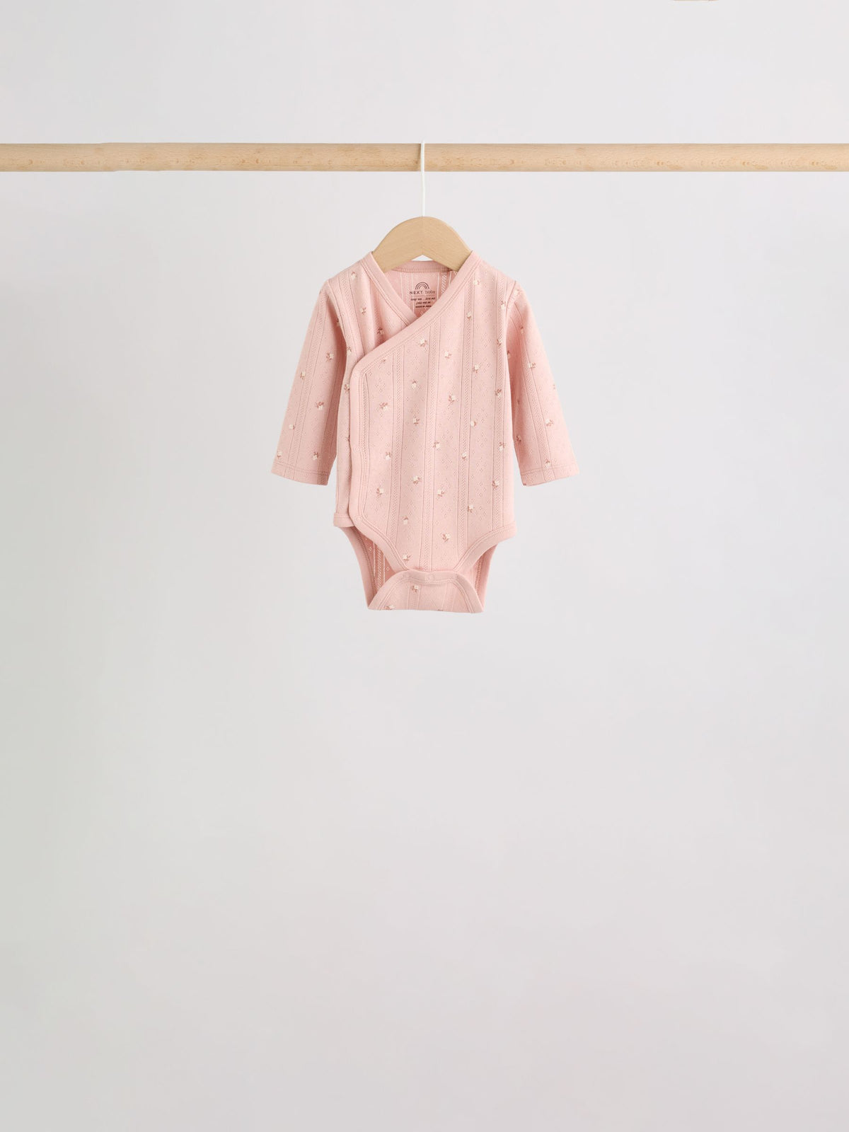 Brown Ditsy Floral Wrap Baby Bodysuits 5 Pack