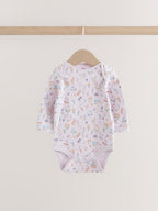 Lilac/Sage Fairy Mouse Long Sleeve Baby Bodysuits 5 Pack