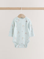 Lilac/Sage Fairy Mouse Long Sleeve Baby Bodysuits 5 Pack