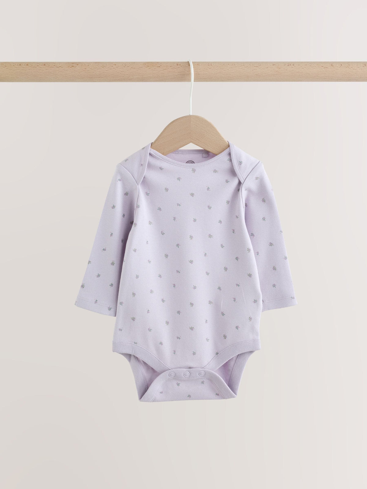 Lilac/Sage Fairy Mouse Long Sleeve Baby Bodysuits 5 Pack