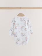 Lilac/Sage Fairy Mouse Long Sleeve Baby Bodysuits 5 Pack