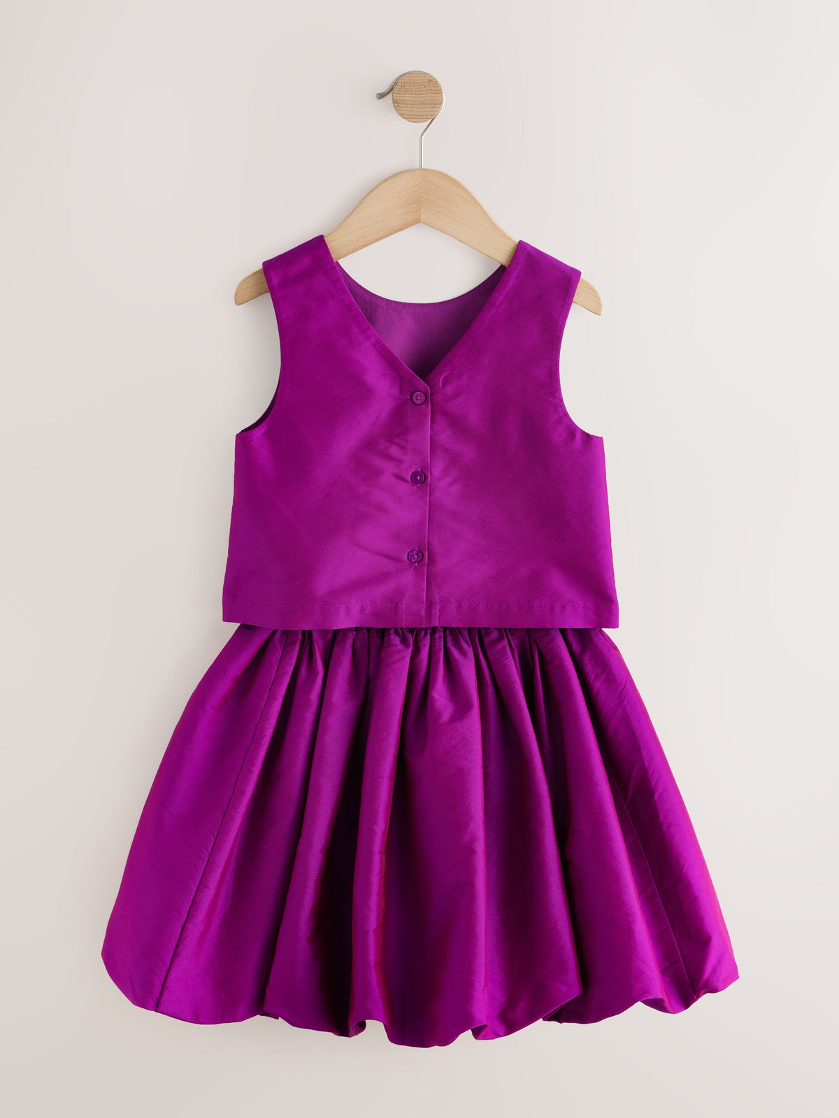 Magenta Pink Top Skirt Set (3-16yrs)