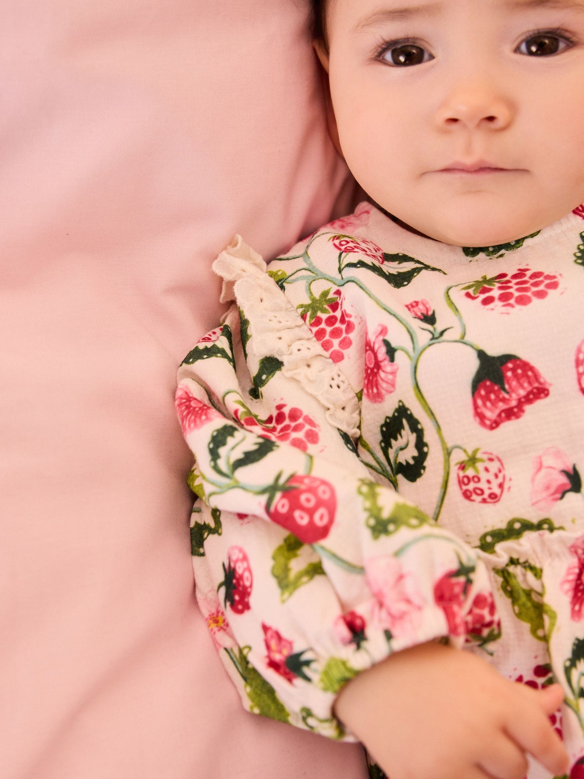 Pink / White Cath Kidston Baby Woven Romper