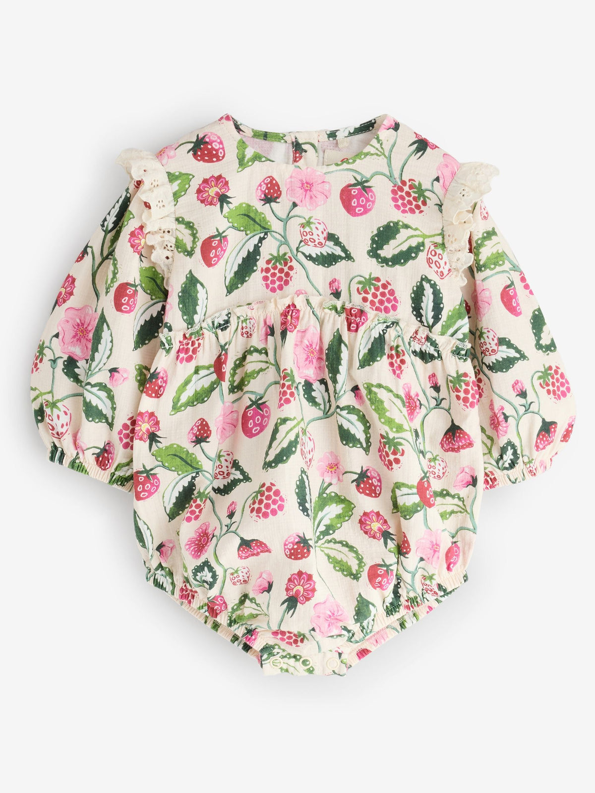 Pink / White Cath Kidston Baby Woven Romper
