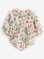 Pink / White Cath Kidston Baby Woven Romper