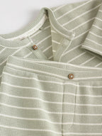 Green/Blue/Brown Stripe Baby Top & Leggings Set 6 Piece (0mths-3yrs)