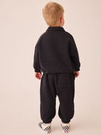 Charcoal Grey Popper Neck Sweat Top and Joggers Set (3mths-7yrs)