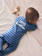 Navy Little Brother Family Baby Sleepsuit (0-2yrs)