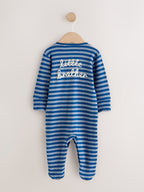 Navy Little Brother Family Baby Sleepsuit (0-2yrs)