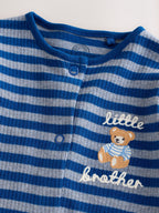 Navy Little Brother Family Baby Sleepsuit (0-2yrs)