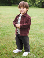 Burgundy Red Smart Jacket Top & Trousers Set 3 Piece (3mths-7yrs)
