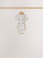 Blue Character Short Sleeve Baby Bodysuits 7 Pack