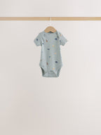Blue Character Short Sleeve Baby Bodysuits 7 Pack