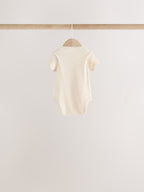 Neutral Dinosaur Short Sleeve Baby Bodysuits 5 Pack