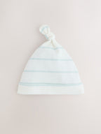 Neutral Dinosaur Tie Top Baby Hats 3 Pack (0-18mths)