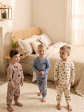Ecru/Blue Relaxed Button Neck Pyjamas Set 3 Pack (9mths-8yrs)