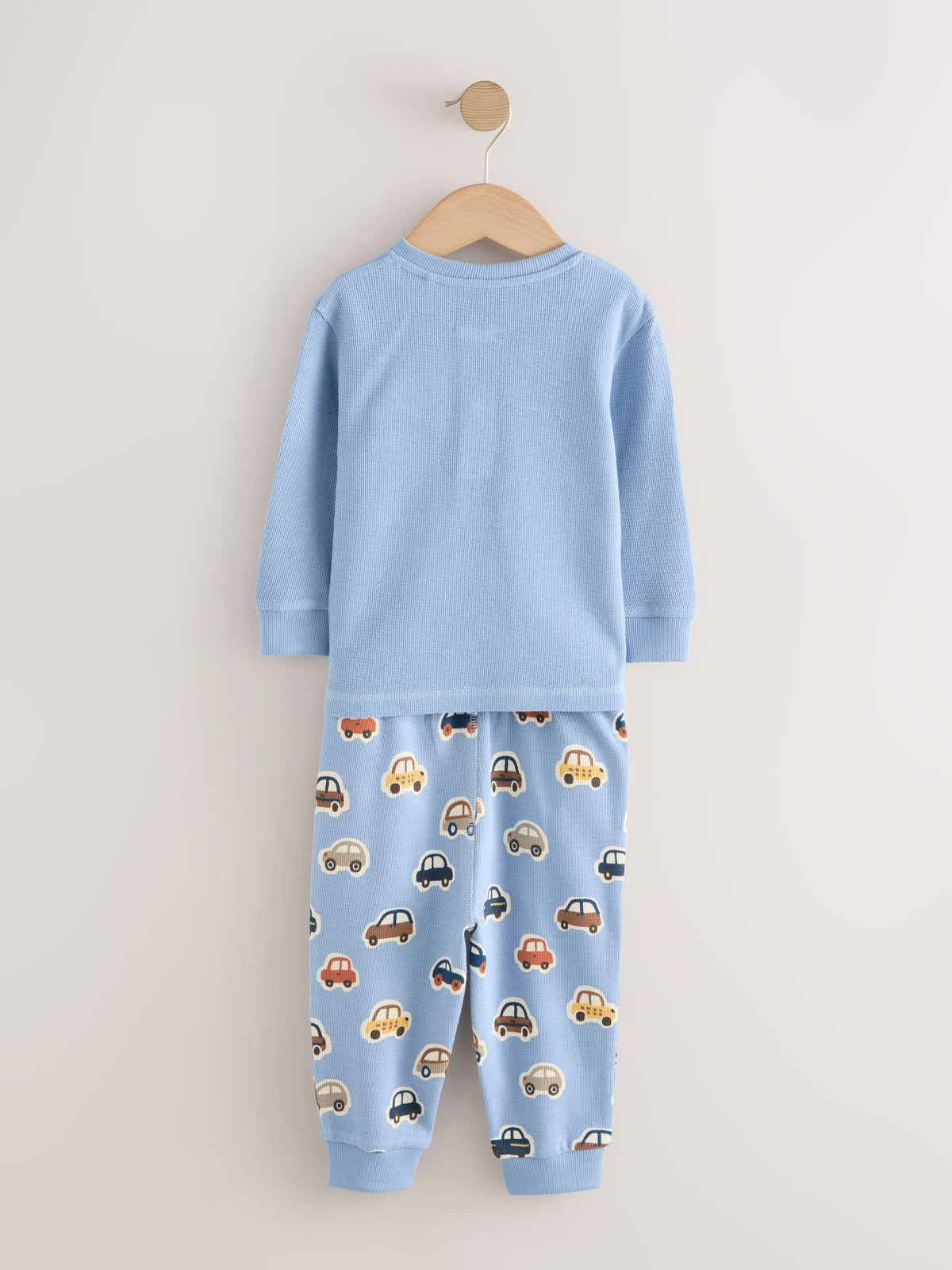 Ecru/Blue Relaxed Button Neck Pyjamas Set 3 Pack (9mths-8yrs)