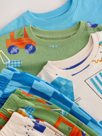 Bright Digger Long Sleeve Oversized Pyjamas 3 Pack (9mths-8yrs)